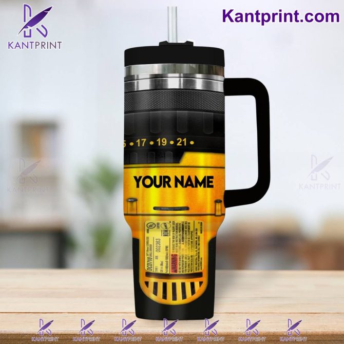Dewalt Company Custom Stanley Quencher 40Oz Stainless Steel Tumbler With Handle - Image 3