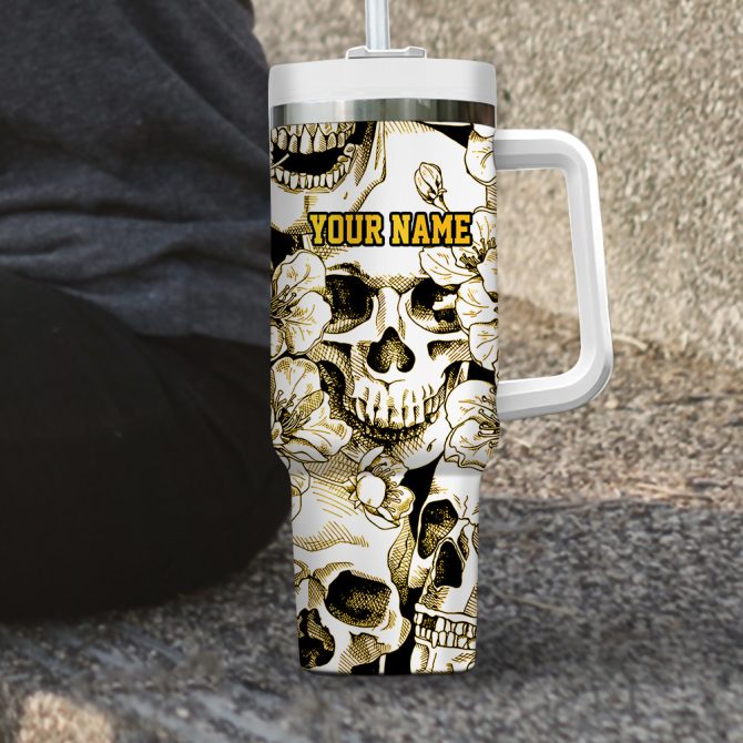 Dewalt Skull Company Custom Stanley Quencher 40Oz Stainless Steel Tumbler - Image 3