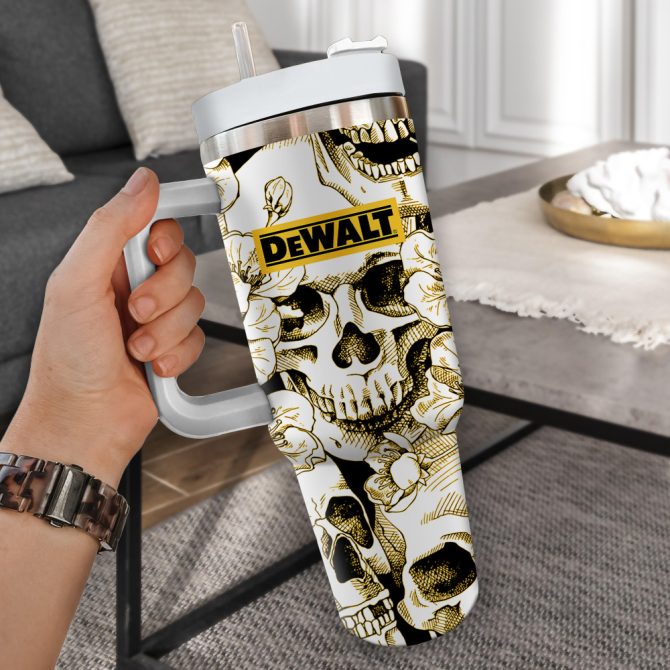 Dewalt Skull Company Custom Stanley Quencher 40Oz Stainless Steel Tumbler - Image 2
