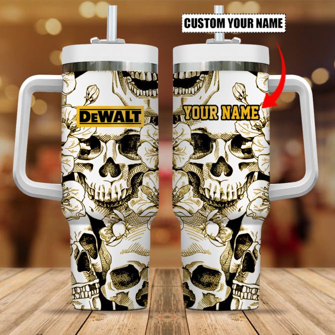 Dewalt Skull Company Custom Stanley Quencher 40Oz Stainless Steel Tumbler