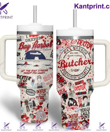 Dexter Bay Harbor Butcher Movies Custom Stanley Quencher 40Oz Stainless Steel Tumbler With Handle