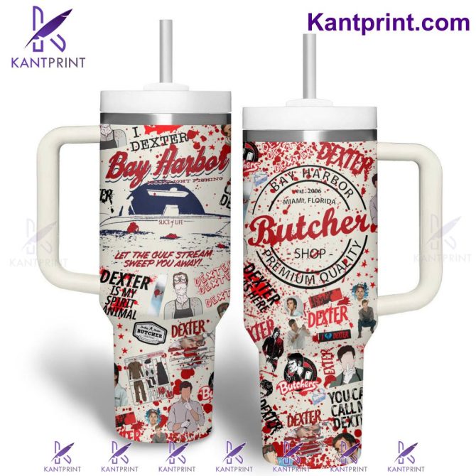 Dexter Bay Harbor Butcher Movies Custom Stanley Quencher 40Oz Stainless Steel Tumbler With Handle