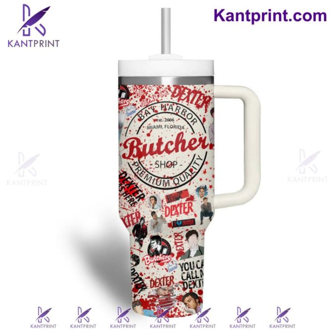 Dexter Bay Harbor Butcher Movies Custom Stanley Quencher 40Oz Stainless Steel Tumbler With Handle - Image 3
