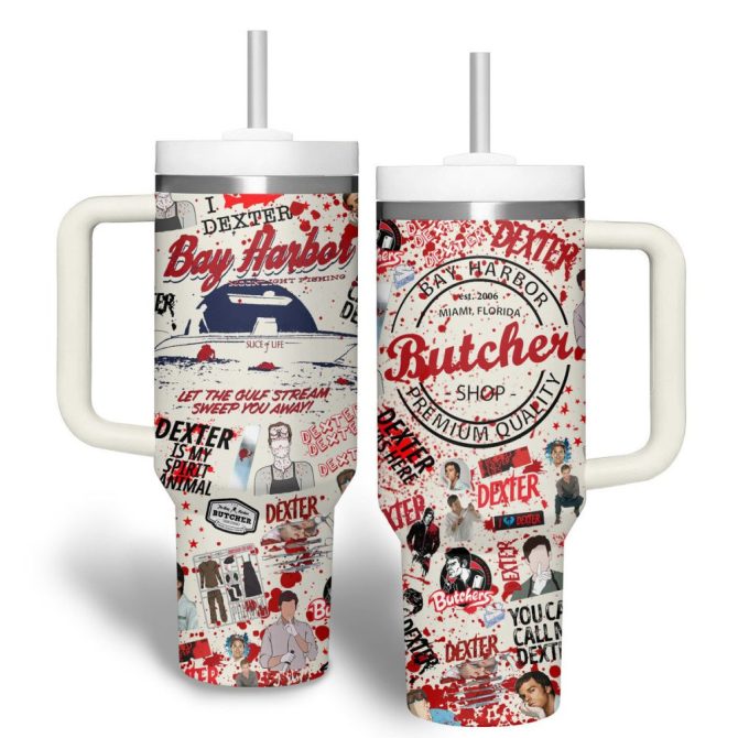 Dexter Movies Custom Stanley Quencher 40Oz Stainless Steel Tumbler