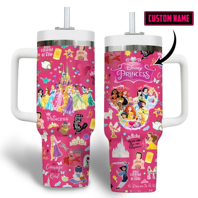 Disney Cartoon Custom Stanley Quencher 40Oz Stainless Steel Tumbler