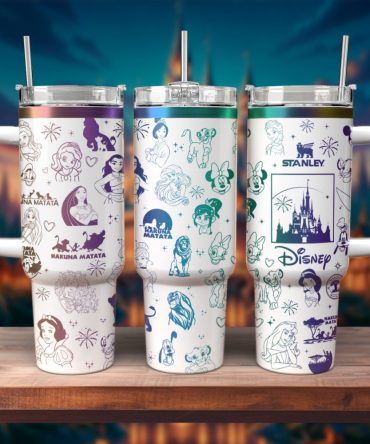 Disney Character Cartoon Custom Stanley Quencher 40Oz Stainless Steel Tumbler With Handle