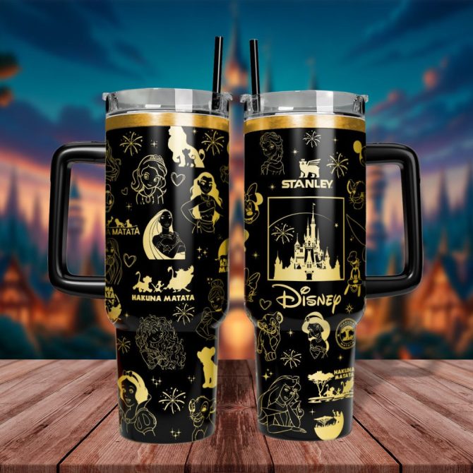Disney Character Cartoon Custom Stanley Quencher 40Oz Stainless Steel Tumbler With Handle