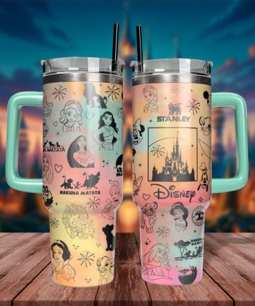Disney Character Cartoon Custom Stanley Quencher 40Oz Stainless Steel Tumbler With Handle