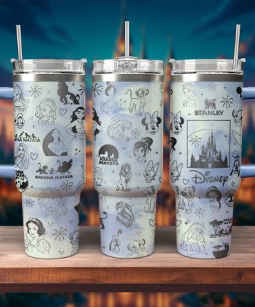 Disney Character Cartoon Custom Stanley Quencher 40Oz Stainless Steel Tumbler With Handle