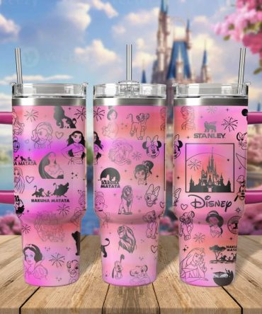 Disney Character Cartoon Custom Stanley Quencher 40Oz Stainless Steel Tumbler With Handle