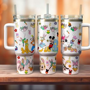 Disney Characters Cartoon Custom Stanley Quencher 40Oz Stainless Steel Tumbler
