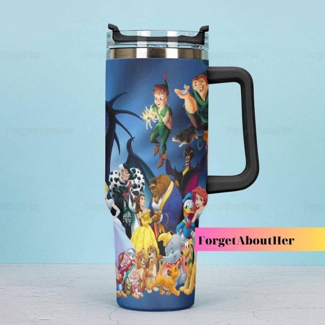 Disney Characters Cartoon Custom Stanley Quencher 40Oz Stainless Steel Tumbler - Image 4