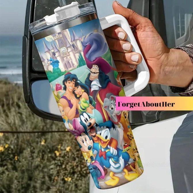 Disney Characters Cartoon Custom Stanley Quencher 40Oz Stainless Steel Tumbler With Handle - Image 4