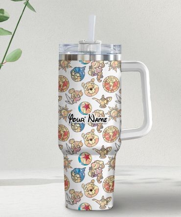 Disney Characters Cartoon Custom Stanley Quencher 40Oz Stainless Steel Tumbler With Handle