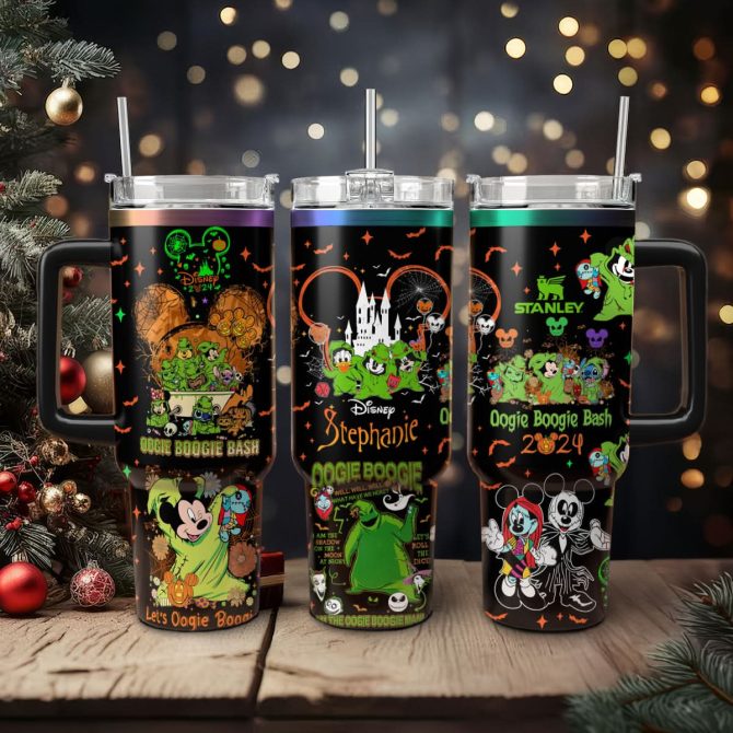Disney Characters Cartoon Custom Stanley Quencher 40Oz Stainless Steel Tumbler With Handle