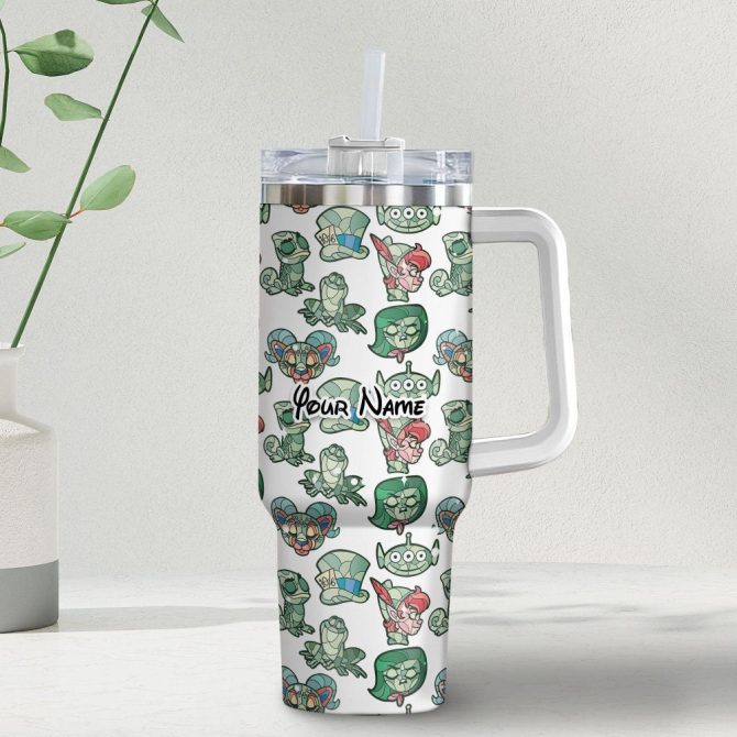 Disney Characters Cartoon Custom Stanley Quencher 40Oz Stainless Steel Tumbler With Handle