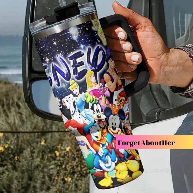 Disney Characters Cartoon Custom Stanley Quencher 40Oz Stainless Steel Tumbler With Handle - Image 3