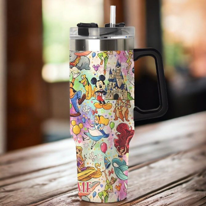 Disney Mickey Cartoon Custom Stanley Quencher 40Oz Stainless Steel Tumbler - Image 3
