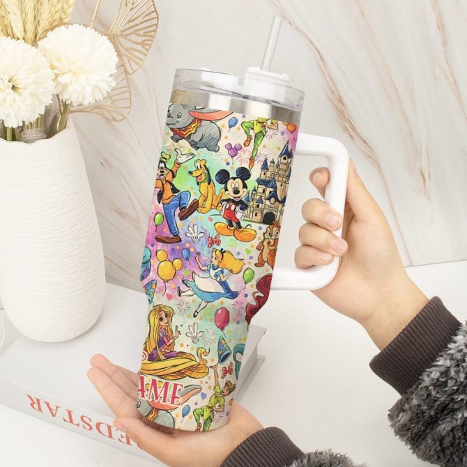 Disney Mickey Cartoon Custom Stanley Quencher 40Oz Stainless Steel Tumbler - Image 2