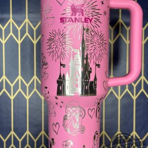 Disney Mickey Mouse Cartoon Custom Stanley Quencher 40Oz Stainless Steel Tumbler