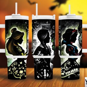 Disney Princesses Cartoon Custom Stanley Quencher 40Oz Stainless Steel Tumbler With Handle