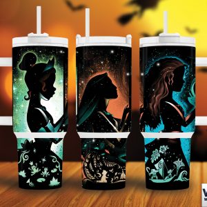 Disney Princesses Cartoon Custom Stanley Quencher 40Oz Stainless Steel Tumbler With Handle