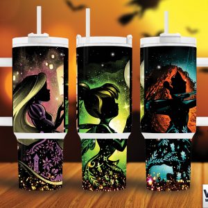 Disney Princesses Cartoon Custom Stanley Quencher 40Oz Stainless Steel Tumbler With Handle