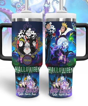 Disney Villains Cartoon Custom Stanley Quencher 40Oz Stainless Steel Tumbler
