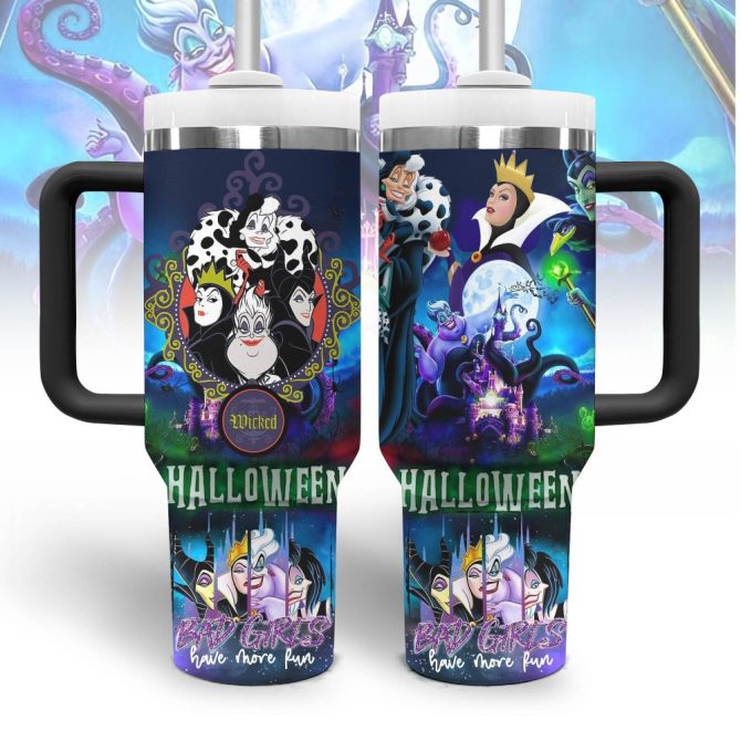 Disney Villains Cartoon Custom Stanley Quencher 40Oz Stainless Steel Tumbler