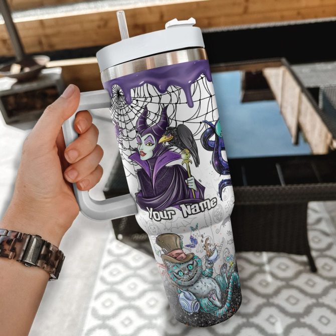 Disney Villains Cartoon Custom Stanley Quencher 40Oz Stainless Steel Tumbler With Handle - Image 2
