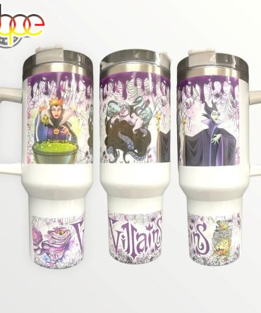 Disney Villains Cartoon Custom Stanley Quencher 40Oz Stainless Steel Tumbler With Handle