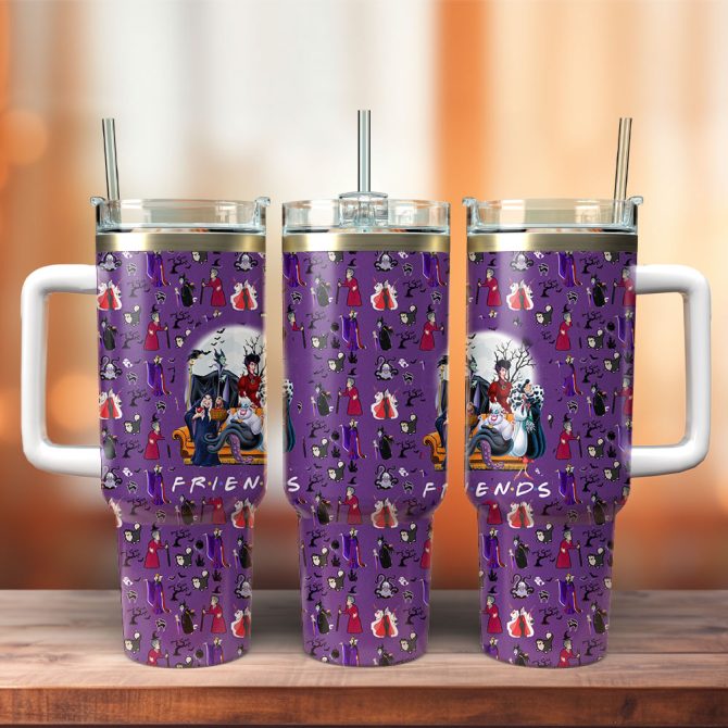 Disney Villains Cartoon Custom Stanley Quencher 40Oz Stainless Steel Tumbler With Handle