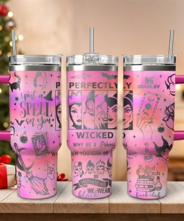Disney Villains Cartoon Custom Stanley Quencher 40Oz Stainless Steel Tumbler With Handle