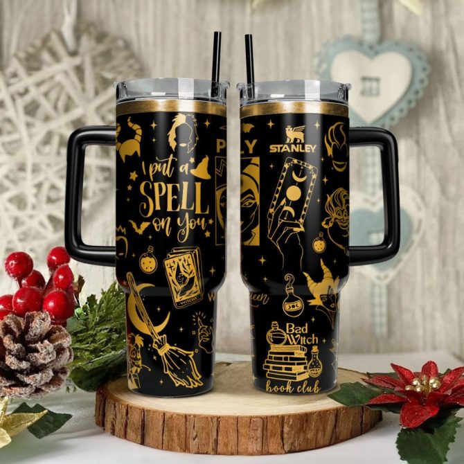 Disney Villains Cartoon Custom Stanley Quencher 40Oz Stainless Steel Tumbler With Handle