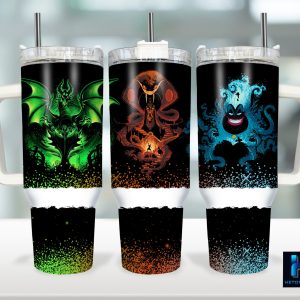 Disney Villains Cartoon Custom Stanley Quencher 40Oz Stainless Steel Tumbler With Handle