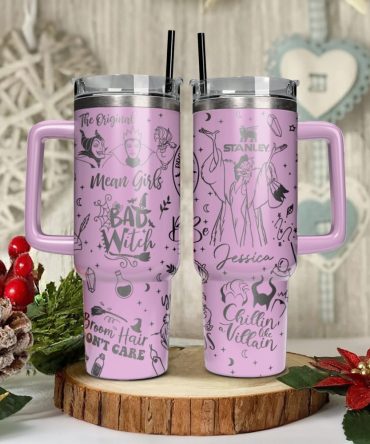 Disney Villains Cartoon Custom Stanley Quencher 40Oz Stainless Steel Tumbler With Handle