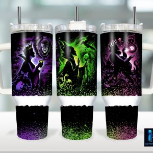 Disney Villains Cartoon Custom Stanley Quencher 40Oz Stainless Steel Tumbler With Handle