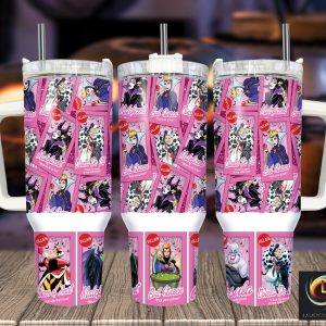 Disney Villains Cartoon Custom Stanley Quencher 40Oz Stainless Steel Tumbler With Handle