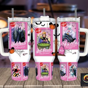 Disney Villains Cartoon Custom Stanley Quencher 40Oz Stainless Steel Tumbler With Handle