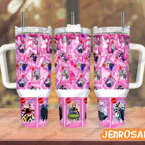 Disney Villains Cartoon Custom Stanley Quencher 40Oz Stainless Steel Tumbler With Handle