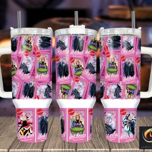 Disney Villains Cartoon Custom Stanley Quencher 40Oz Stainless Steel Tumbler With Handle