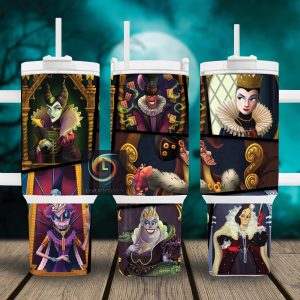 Disney Villains Cartoon Custom Stanley Quencher 40Oz Stainless Steel Tumbler With Handle