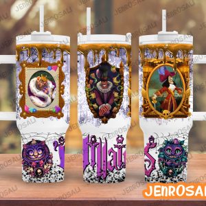 Disney Villains Cartoon Custom Stanley Quencher 40Oz Stainless Steel Tumbler With Handle