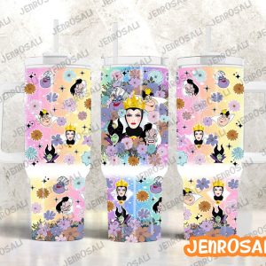 Disney Villains Cartoon Custom Stanley Quencher 40Oz Stainless Steel Tumbler With Handle