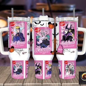 Disney Villains Cartoon Custom Stanley Quencher 40Oz Stainless Steel Tumbler With Handle