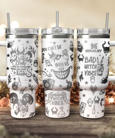 Disney Villains Cartoon Custom Stanley Quencher 40Oz Stainless Steel Tumbler With Handle