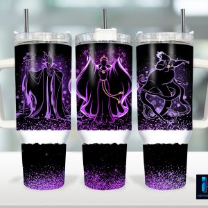 Disney Villains Cartoon Custom Stanley Quencher 40Oz Stainless Steel Tumbler With Handle