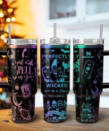 Disney Villains Cartoon Custom Stanley Quencher 40Oz Stainless Steel Tumbler With Handle