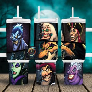 Disney Villains Cartoon Custom Stanley Quencher 40Oz Stainless Steel Tumbler With Handle