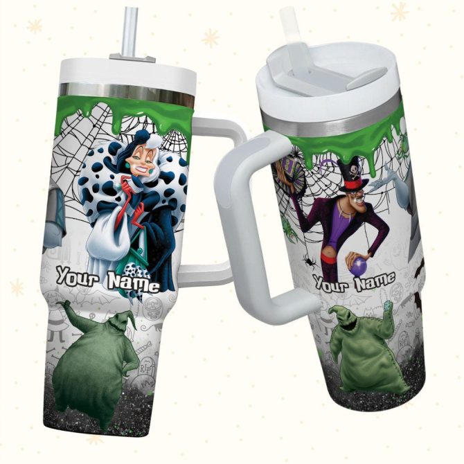 Disney Villains Cartoon Custom Stanley Quencher 40Oz Stainless Steel Tumbler With Handle - Image 3